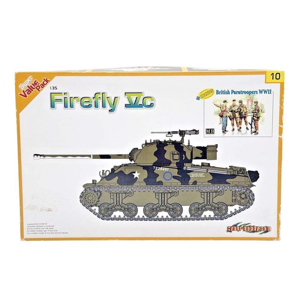 1:35 Scale Cyber-Hobby Dragon 9110 Firefly Vc Sherman Super Value Pack w/ Troops